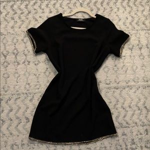 Black dress with gold detail